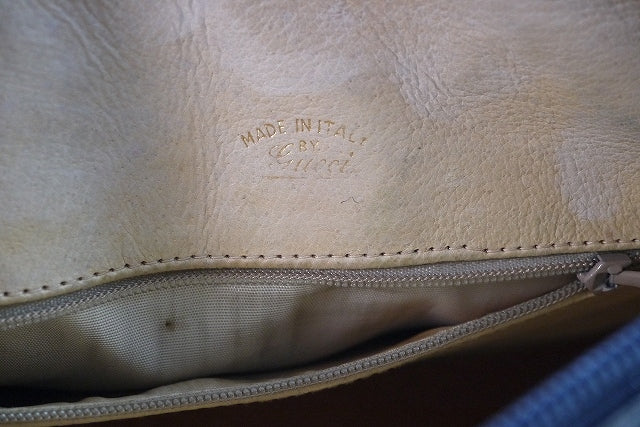 Vintage Gucci　半円ショルダー（青・シェリーライン）