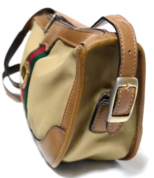 OLD Gucci 半円ショルダー(キャメル）