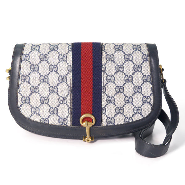 OLD Gucci　 代表作!シェリー半円ワンショルダー（青）