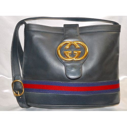 OLD Gucci バケツ型G金具ショルダー（黒）
