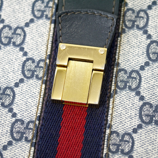 OLD Gucci 70s!スクエア２層式シェリーショルダー（青）