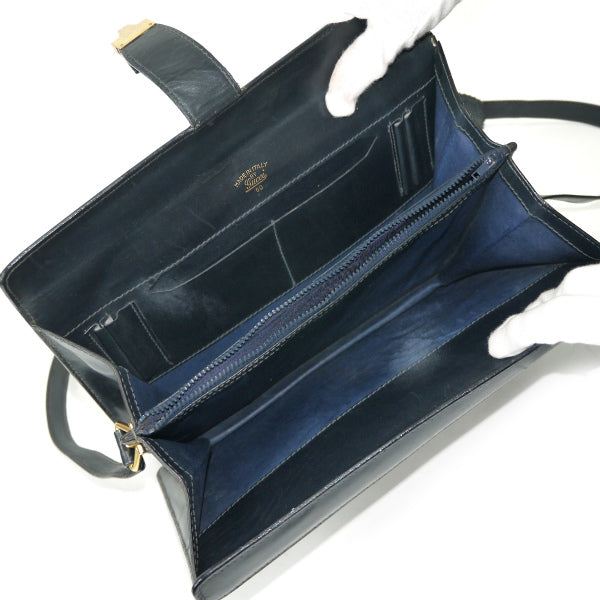 OLD Gucci 70s!スクエア２層式シェリーショルダー（青）