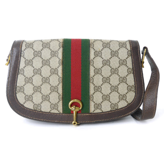 OLD Gucci ＜訳あり＞代表作！半円ショルダー（茶）