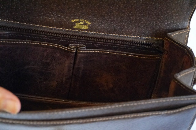 OLD Gucci ＜訳あり＞代表作！半円ショルダー茶
