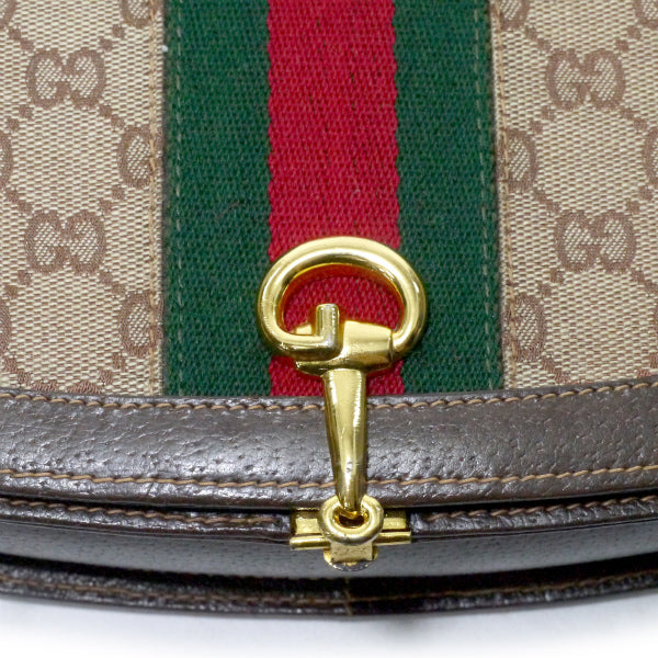 OLD Gucci 代表作！シェリー半円ワンショルダー（茶/ジャガード）