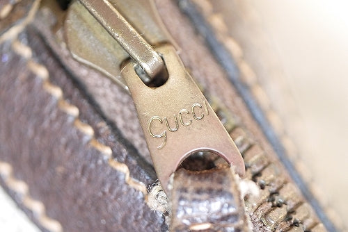 OLD Gucci 大型ポケット付！GGショルダー（茶）