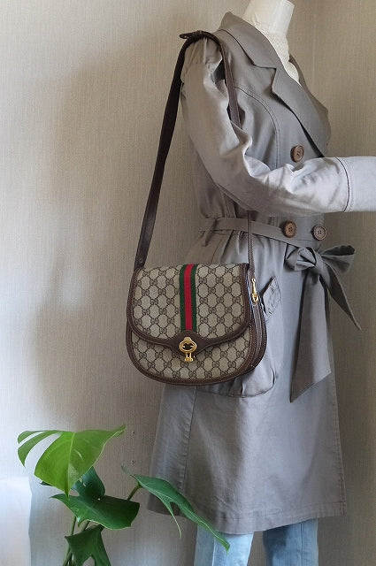 OLD Gucci ２Way丸フォルムショルダー（茶）