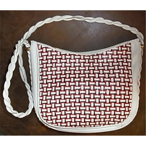 OLD Gucci レア！編込みショルダー（白×赤×紺）