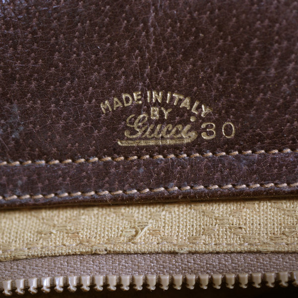 OLD Gucci シェリー×ビット大型ワンショルダー（茶）