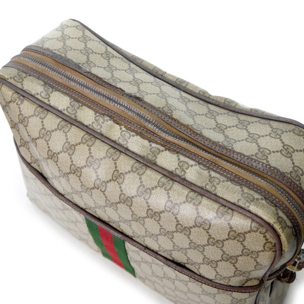 OLD Gucci　GG柄シェリー大型ショルダー（茶）