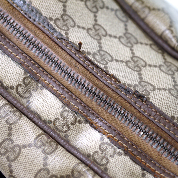 OLD Gucci　GG柄シェリー大型ショルダー（茶）