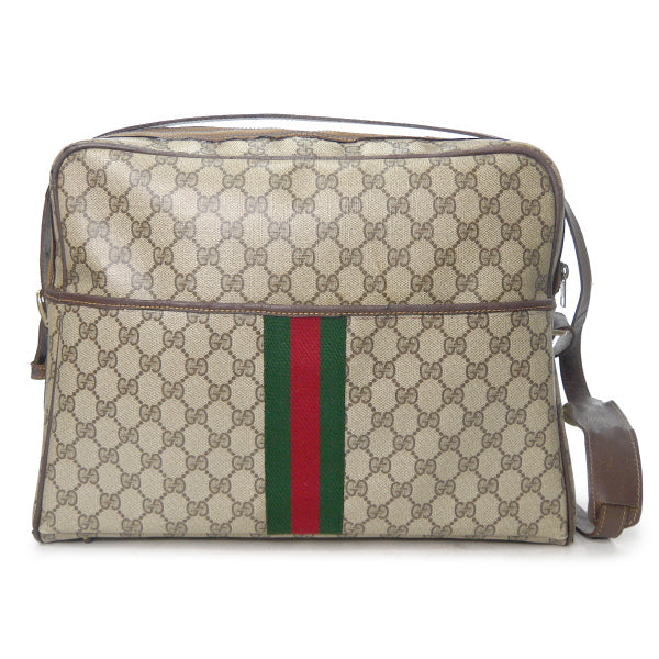 OLD Gucci　GG柄シェリー大型ショルダー（茶）