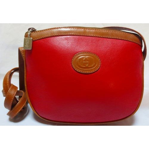 OLD Gucci 赤　牛皮丸ポシェット