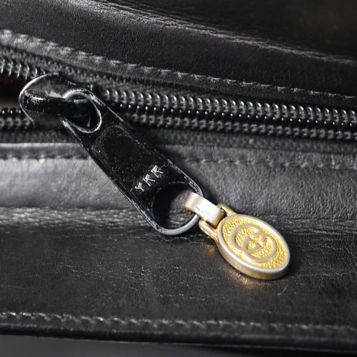 OLD Gucci ２ウエイ3層ショルダー（黒・ジャガード）