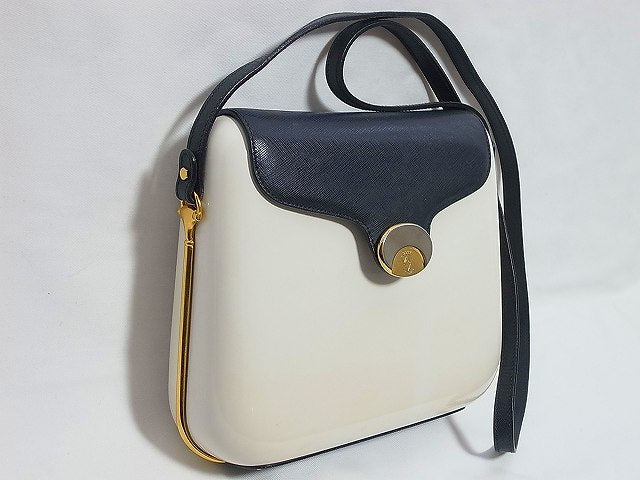 OLD Gucciプラスティック６０ｓショルダー（紺×白）