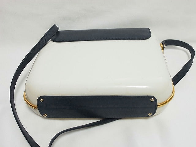 OLD Gucciプラスティック６０ｓショルダー（紺×白）