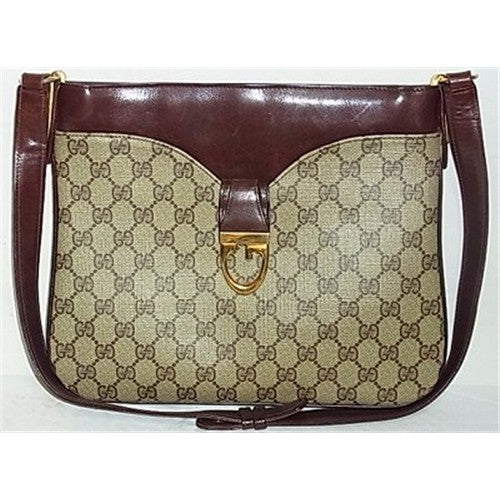 OLD Gucci 横G金具ショルダー(茶）
