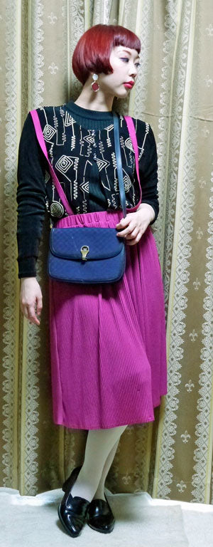 OLD Gucci　マイクロＧＧ　キャンパス生地ポシェット（青）