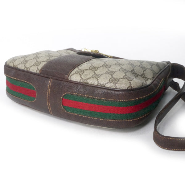 OLD Gucci　レア!ブーツマーク金具ショルダー（茶）