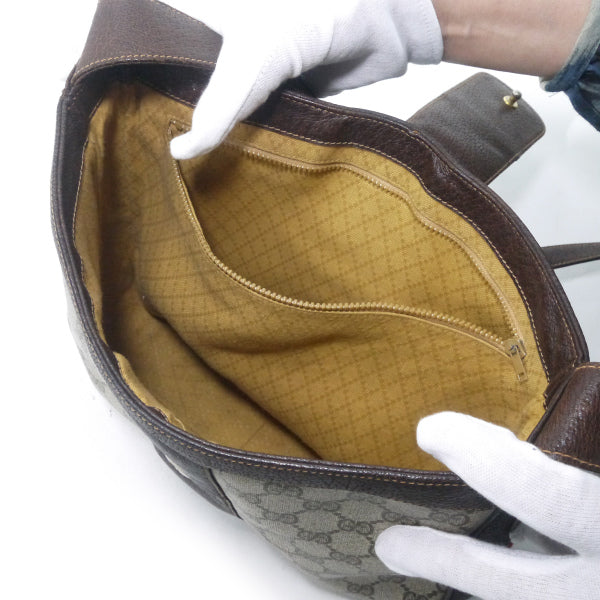 OLD Gucci　レア!ブーツマーク金具ショルダー（茶）
