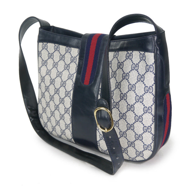 OLD Gucci レア!ブーツマーク金具ショルダー（青）