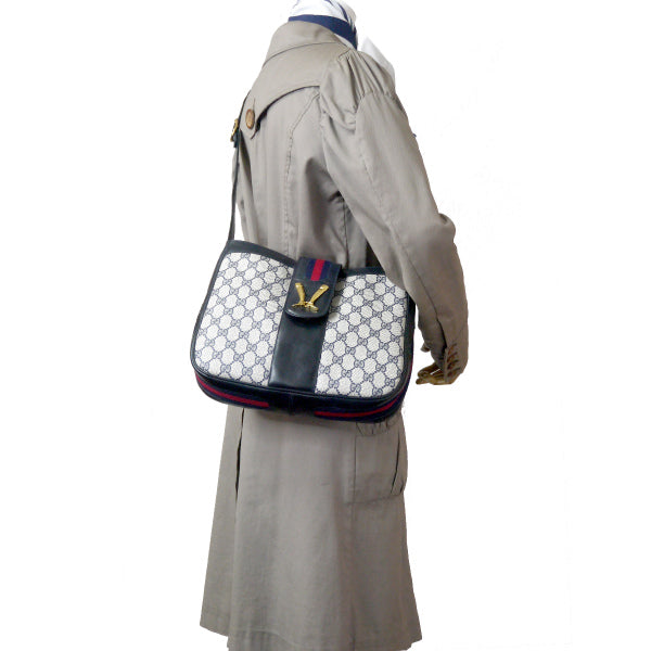 OLD Gucci レア!ブーツマーク金具ショルダー（青）