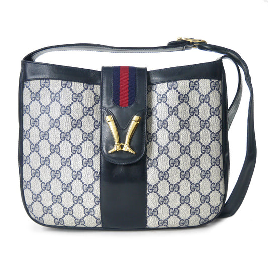 OLD Gucci レア!ブーツマーク金具ショルダー（青）