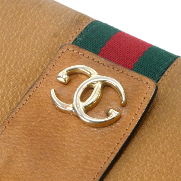 OLD Gucci ピグスキン横長チェーンクラッチバッグ（キャメル）