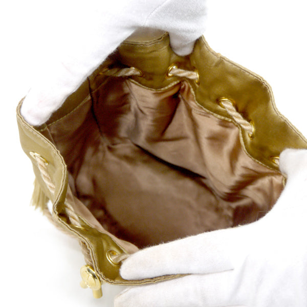 オールドグッチ　巾着ゴールドショルダー