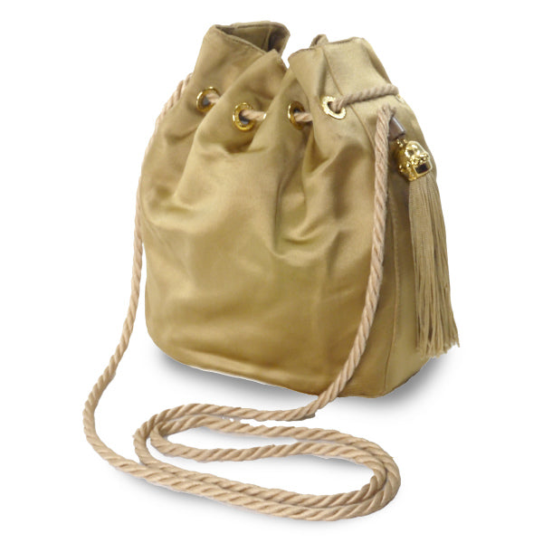 オールドグッチ　巾着ゴールドショルダー