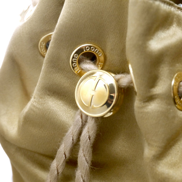 オールドグッチ　巾着ゴールドショルダー