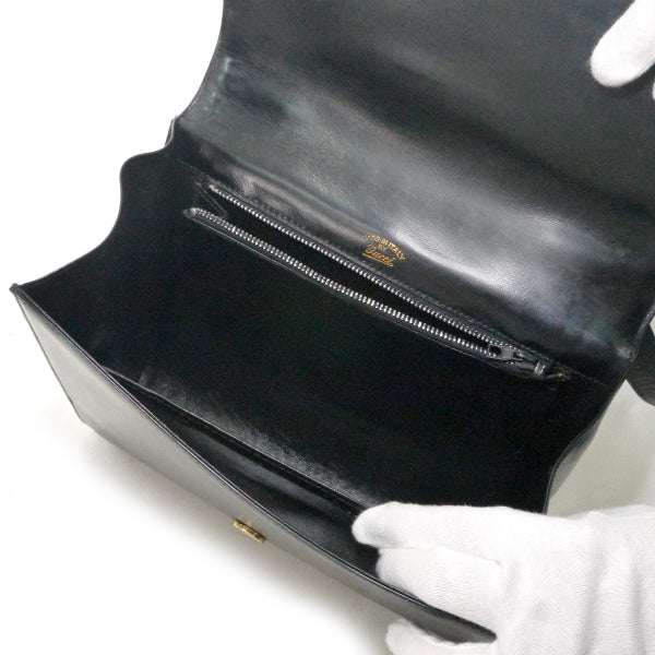 OLD Gucci　ラウンドGG金具レザーバッグ（黒）