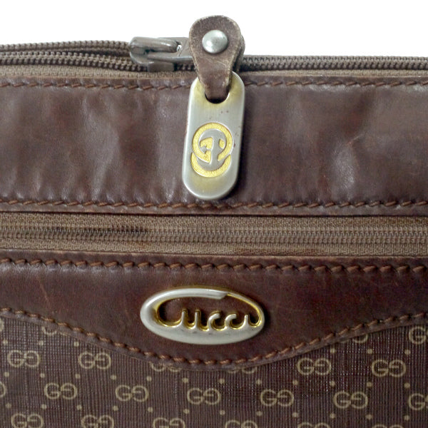 OLD Gucci マイクロGG筆記体ロゴ金具2WAYショルダ−（茶）