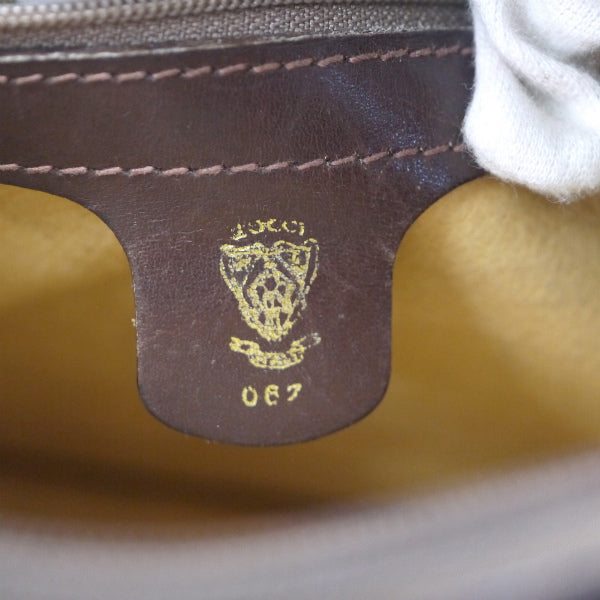 OLD Gucci マイクロGG筆記体ロゴ金具2WAYショルダ−（茶）