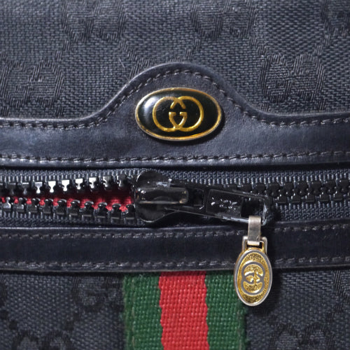 OLD　Gucci　定番ショルダー縦シェリー(黒・小）