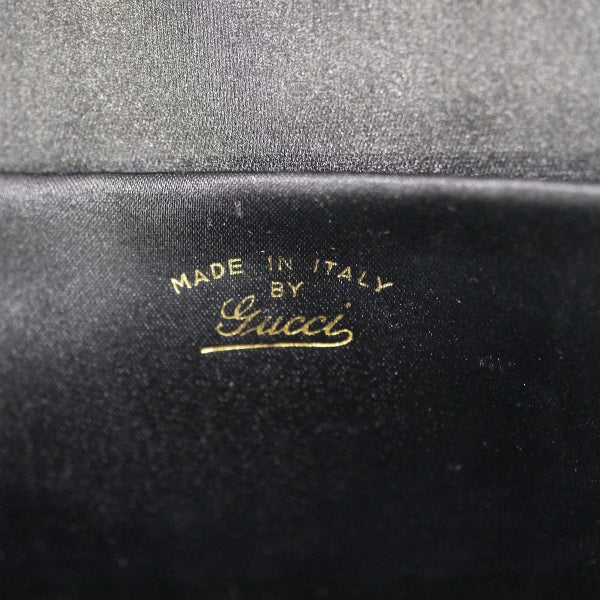 OLD Gucci ロープ留め具ベロアショルダーバッグ（黒）