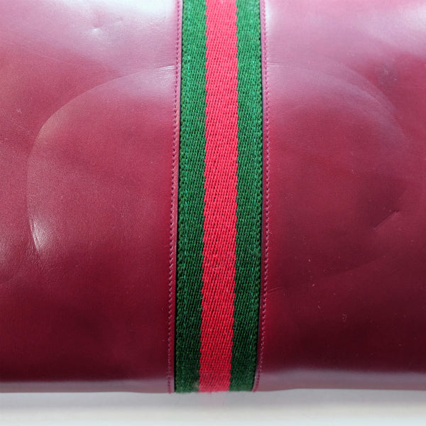 OLD Gucci ブーツ留め具シェリーラインショルダー（ワインレッド）
