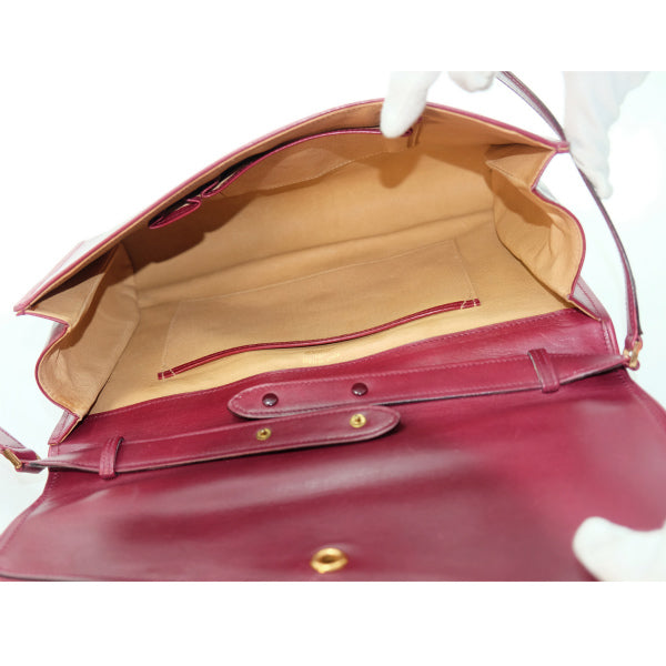 OLD Gucci ブーツ留め具シェリーラインショルダー（ワインレッド）