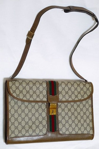 OLD Gucci ブリーフショルダー（茶）