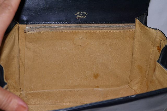 OLD Gucci　総革G金具ブラックショルダー