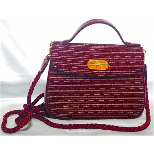 OLD Gucci レア！ワインレッドショルダーバッグ
