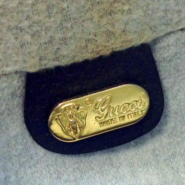 OLD Gucci　GG柄モノグラム半円ショルダー（青）