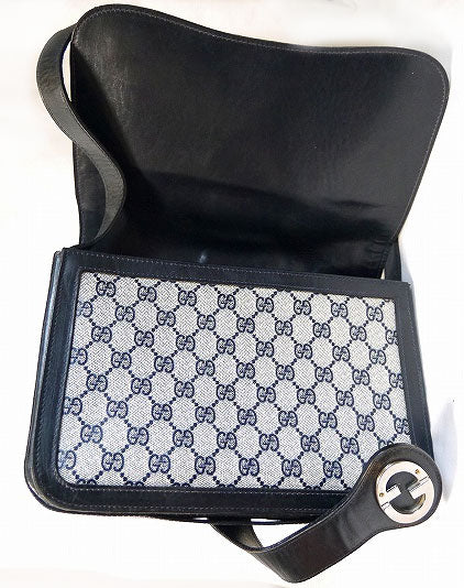 OLD Gucci 青　縦シェリーワンショルダー