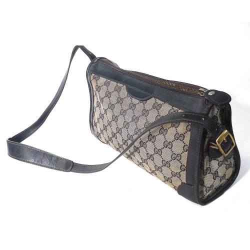 OLD Gucci　７０ｓ横長ジャガードショルダー（黒）