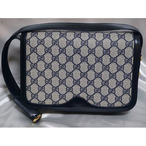 OLD Gucciホースビット金具（サイド）ワンショルダー青