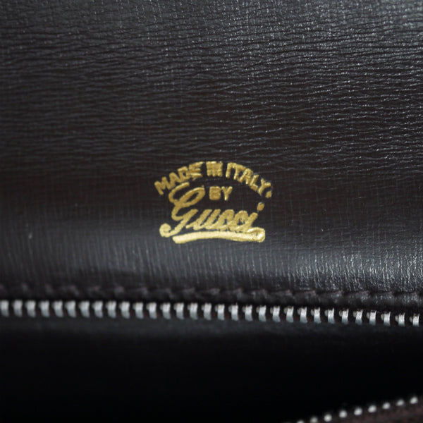 OLD Gucci70s! エキゾチックレザー・チェーンクラッチ（濃茶）