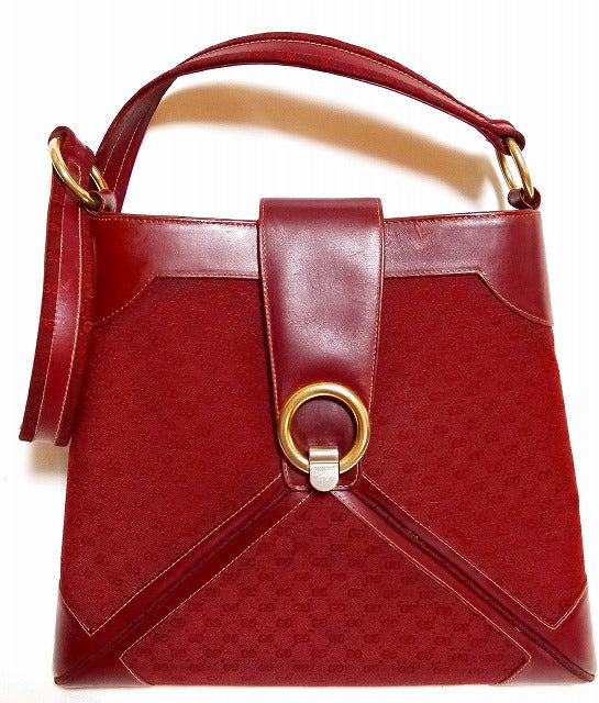 OLD Gucci レア！セミショルダー（ワインレッド）