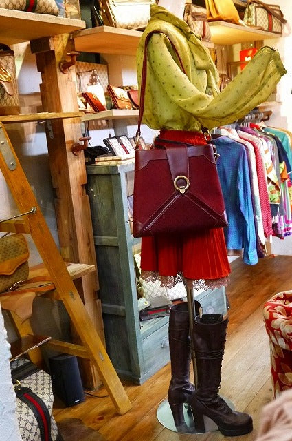 OLD Gucci レア！セミショルダー（ワインレッド）