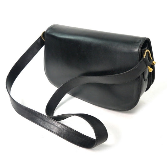 OLD Gucci　代表作！ビット留め具半円ワンショルダー（黒/赤）