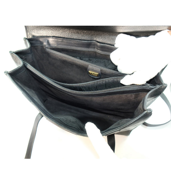 OLD Gucci　総革 ビット ビジネストートバッグ（黒）